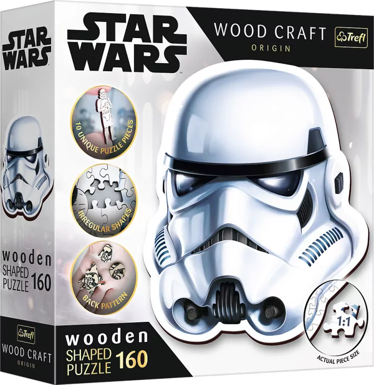 Puzzle drewniane 160 Hełm szturmowca TREFL - tantis.pl
