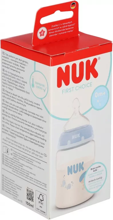 NUK. First Choice. Butelka z silionowym smoczkiem. 150 ml - tantis.pl