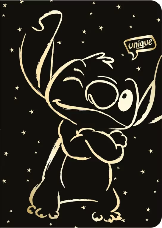 Zeszyt A5 60 k. kratka Disney Gold Stitch wzór 3 - tantis.pl