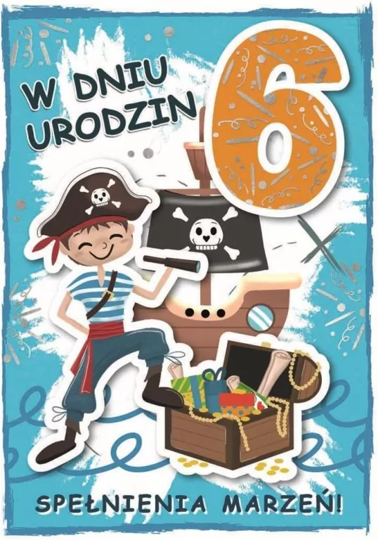 Karnet urodziny 6 B6 z kopertą - tantis.pl