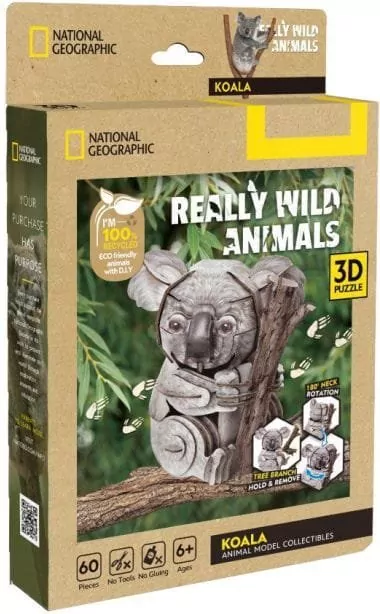 Puzzle 3D National Geographic Koala 60el - tantis.pl