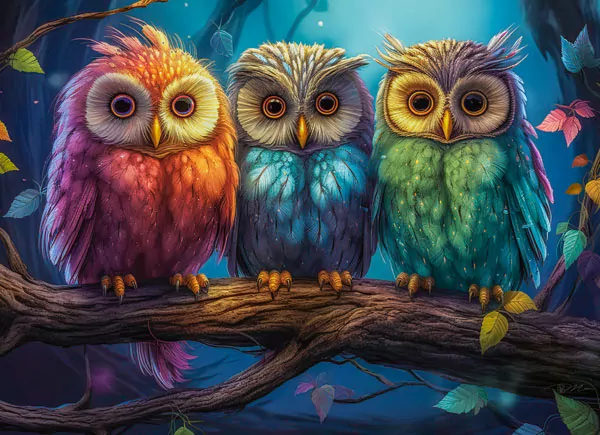 Castor. Puzzle 300. Three Little Owls - tantis.pl