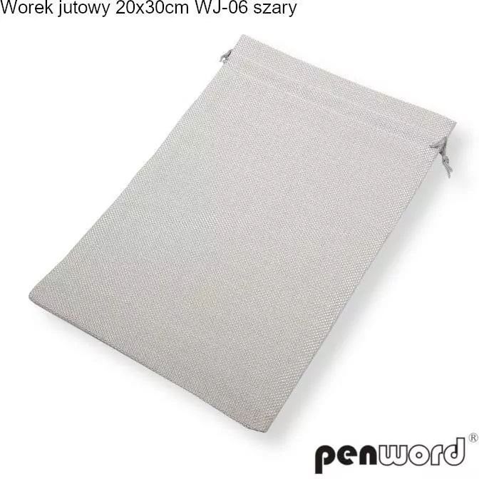 Woreczek jutowy. Szary 30x20cm - tantis.pl