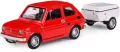 Fiat 126p + przyczepa Niewiadów Krótka czerwony - tantis.pl