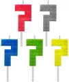 Świeczka urodzinowa Klocki cyfra 7 5,5cm MIX - tantis.pl