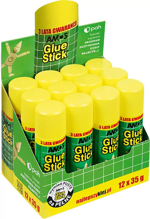 Klej w sztyfcie 35g. 12 sztuk. - tantis.pl