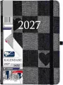 Kalendarz Jazz 2027 B6 dzienny jeans serca - tantis.pl