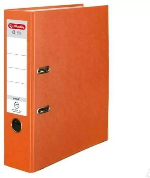 Segregator A4 8cm PP pomarańczowy Q file - tantis.pl