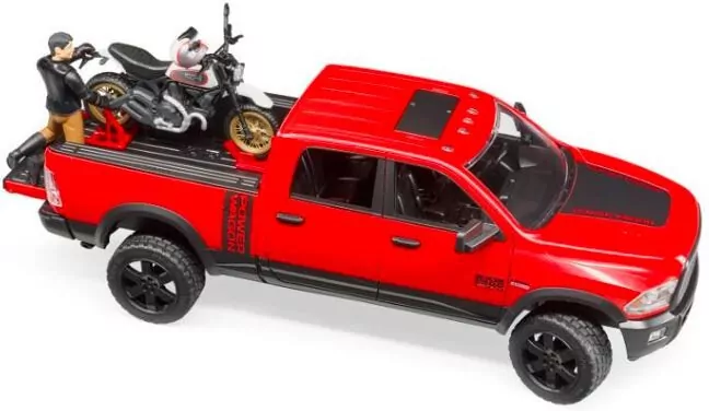 Bruder. Auto Dodge RAM 2500 Power Wagon z motocyklem Ducati, 02502 - tantis.pl