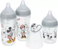 NUK. Perfect Match. Zestaw 4-częściow: 3 butelki, 1 smoczek. Mickie i Minnie - tantis.pl