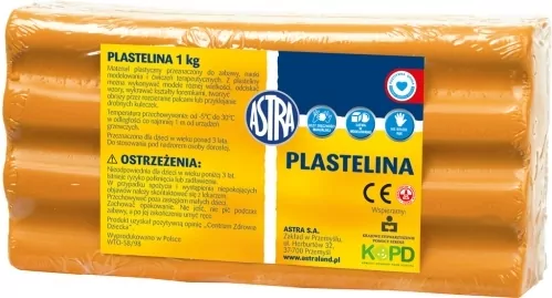 Astra. Plastelina 1kg, Pomarańczowa - tantis.pl
