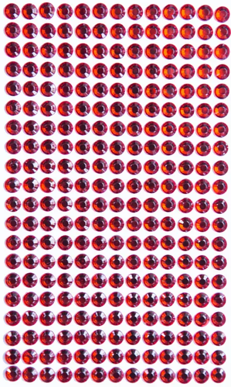 Kryształki samoprzylepne red 6mm 260szt - tantis.pl