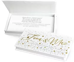 Pudełko ozdobne na banknoty Ślub