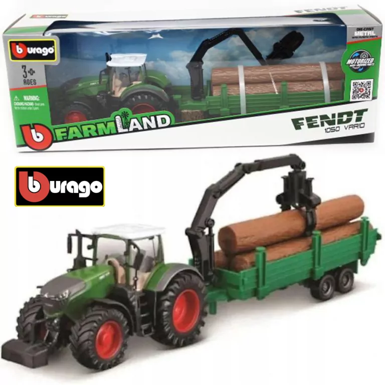 Bburago. Fendt 1050 Vario z transporterem drewna - tantis.pl
