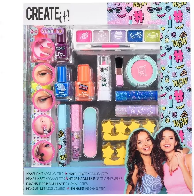 Zestaw do Make-up neon, brokat - tantis.pl