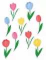 Dekoracje okienne wiosenne - Tulipany 01 - tantis.pl