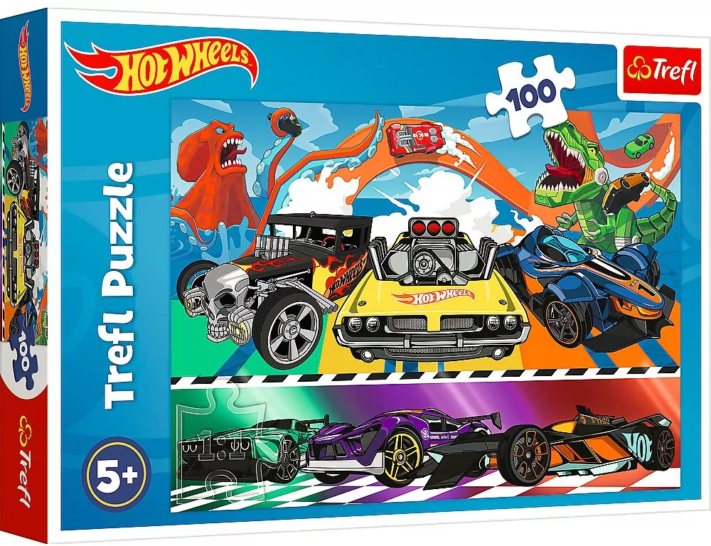 Pędzące samochody. 16466. Puzzle 100  elementów - tantis.pl