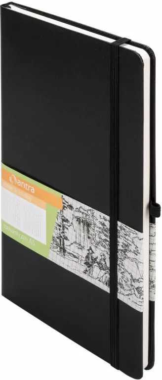 Notes A5 z gumką. Romantyzma. Kratka. Czarny - tantis.pl