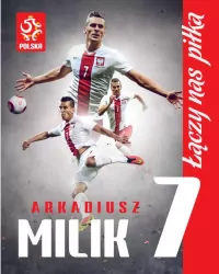 Plakat kibica. Arkadiusz Milik. PZPN. Euro 2024