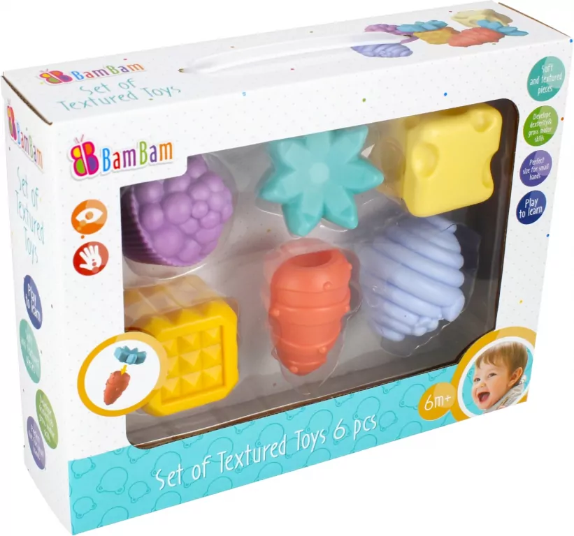 Zabawka sensoryczna 6szt BAM BAM - tantis.pl