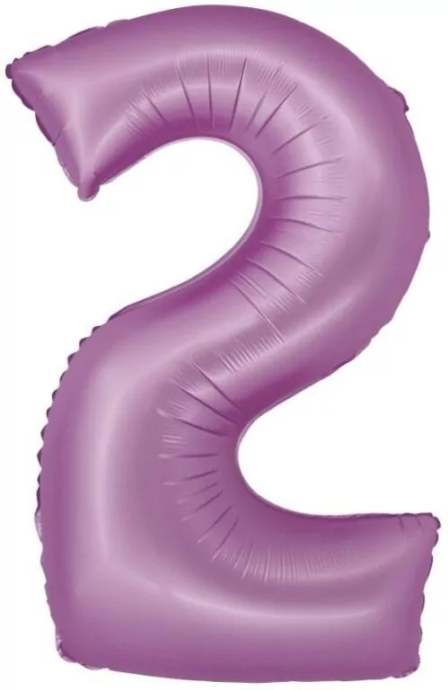 Balon foliowy Smart cyfra 2 lawendowy matowy 76cm - tantis.pl