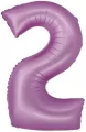 Balon foliowy Smart cyfra 2 lawendowy matowy 76cm - tantis.pl