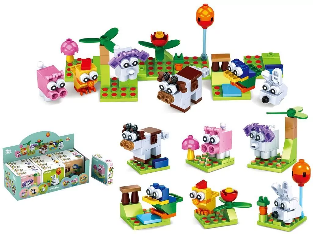 Klocki zwierzęta wiejskie 25el MIX - tantis.pl