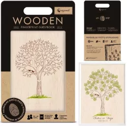 Księga gości na odciski palców Ślub Drzewo życia