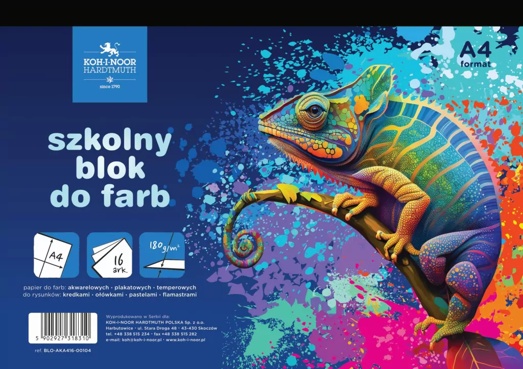 Blok A4 do farb Kameleon 16 ark.180 g. - tantis.pl
