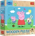 Puzzle drewniane 24 Poznaj uroczą Peppę TREFL - tantis.pl
