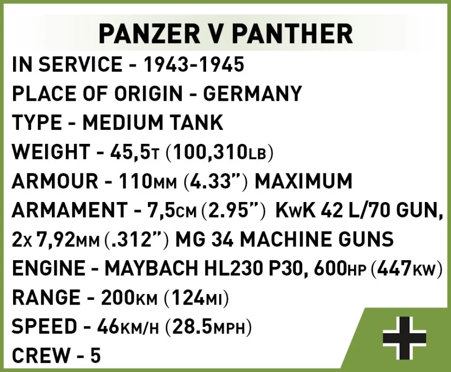 Historical Collection World War II Panzer V Panthe - tantis.pl