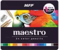 Kredki MFP ołówkowe 24 kolory metalowe pudełko 6300627 - tantis.pl