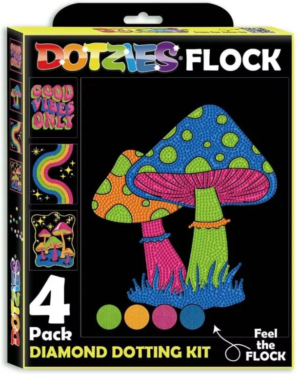 Diamond Dotz - Adults Flocked Neon Good Vibes - tantis.pl
