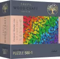 Puzzle drewniane 500+1. Tęczowe motyle - tantis.pl