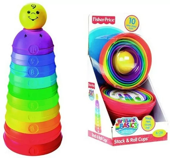 Mattel. Fisher-Price Okrągłe kubeczki do układania W4472 - tantis.pl