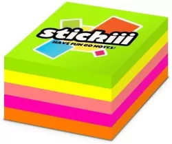 Kostka samoprzylepna 76x76mm 400K 5 kolorów neon