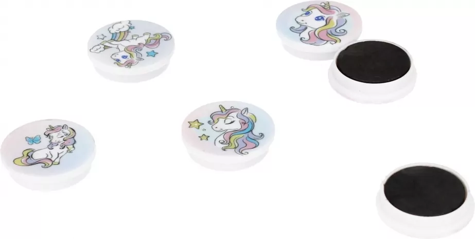 Magnes kolorowy unicorn 30mm 6 sztuk - tantis.pl