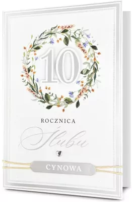 Karnet Rocznica ślubu 10