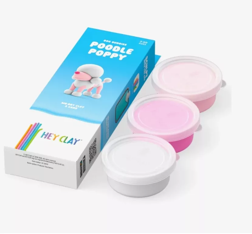 Hey Clay - Figurka Psi Przyjaciele Pudel 3-pak - tantis.pl