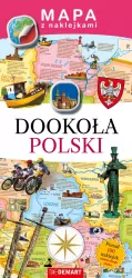Mapa z naklejkami Dookoła Polski