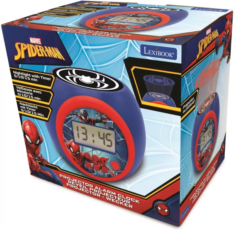 Budzik cyfrowy Spider-Man z projektorem i timerem RL977SP - tantis.pl