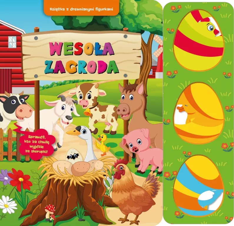 Wesoła zagroda. Książka z drewnianymi figurkami - tantis.pl
