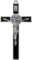 Krzyż czarny metalowy Benedykta 30cm - tantis.pl