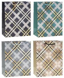 Torebka ozdobna 26x32x10cm hot-stamp mix ROZETTE