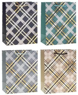 Torebka ozdobna 26x32x10cm hot-stamp mix ROZETTE