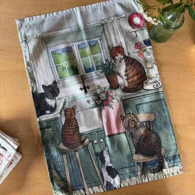Ręcznik kuchenny TT48 Koty w kuchni - tantis.pl
