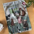 Ręcznik kuchenny TT48 Koty w kuchni - tantis.pl