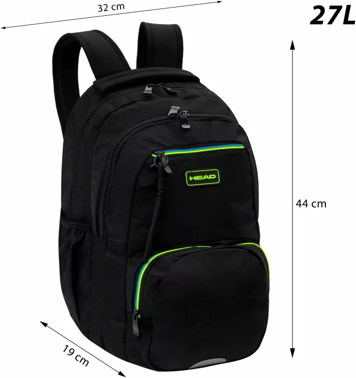 Plecak Head Black Green-Blue ASTRA - tantis.pl