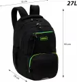 Plecak Head Black Green-Blue ASTRA - tantis.pl