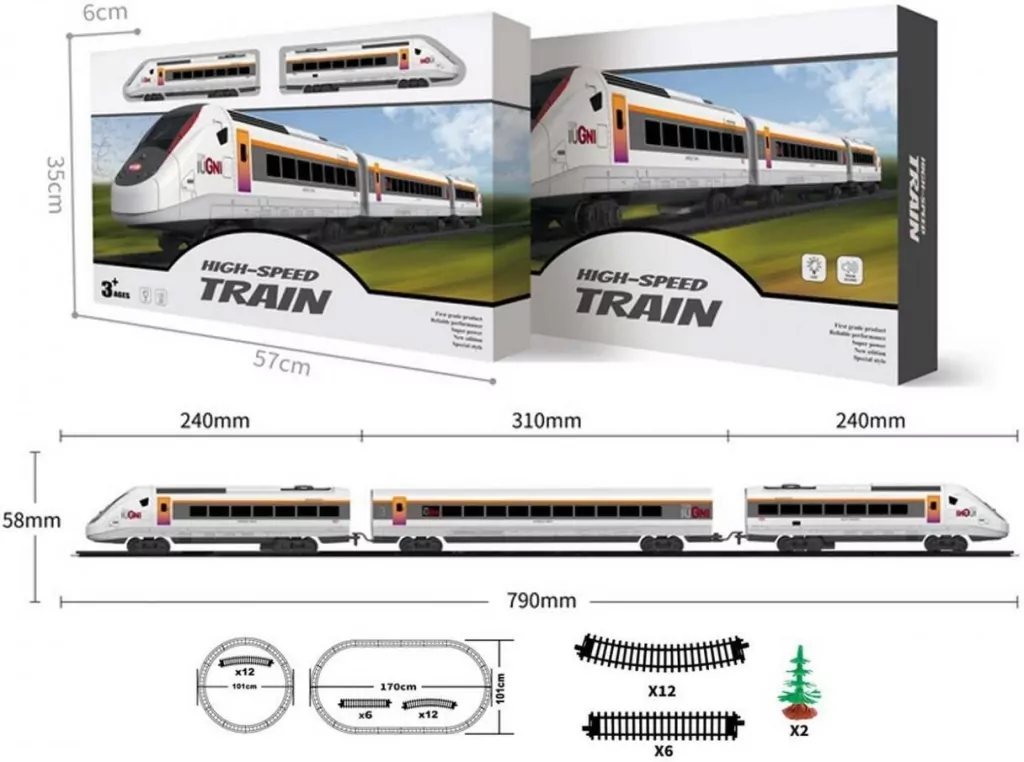 Zestaw z pociągiem Speed train 79x6cm - tantis.pl